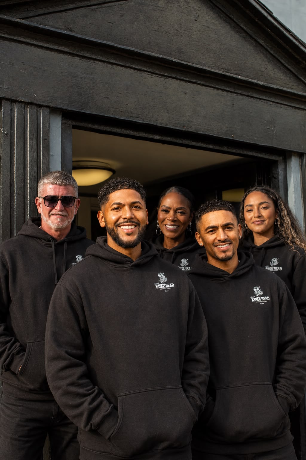 The Kings Head team outside the pub